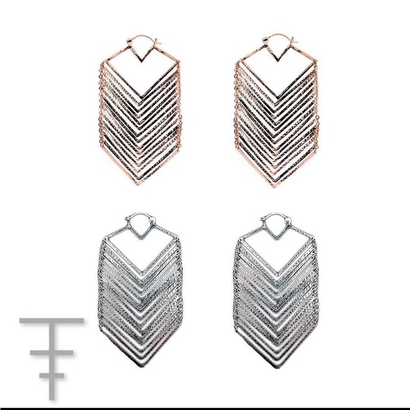 Tawapa Chevron Earrings - Picture 2 of 6